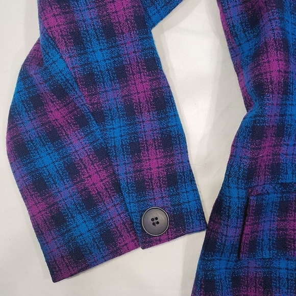 Pendleton Vibrant Blue and Purple Check Blazer - Picture 7 of 12